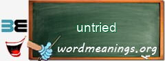 WordMeaning blackboard for untried